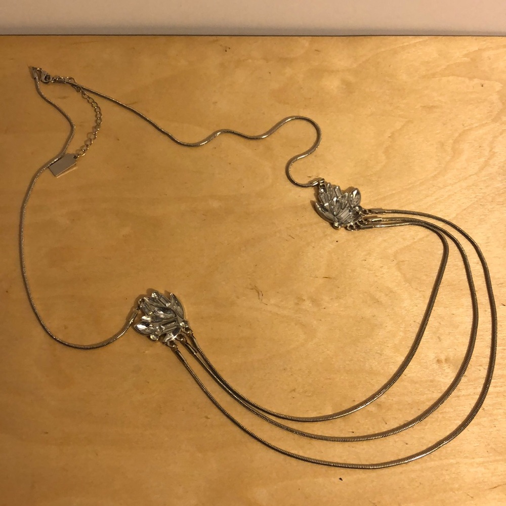 Prabal Gurung Rhinestone layer Necklace